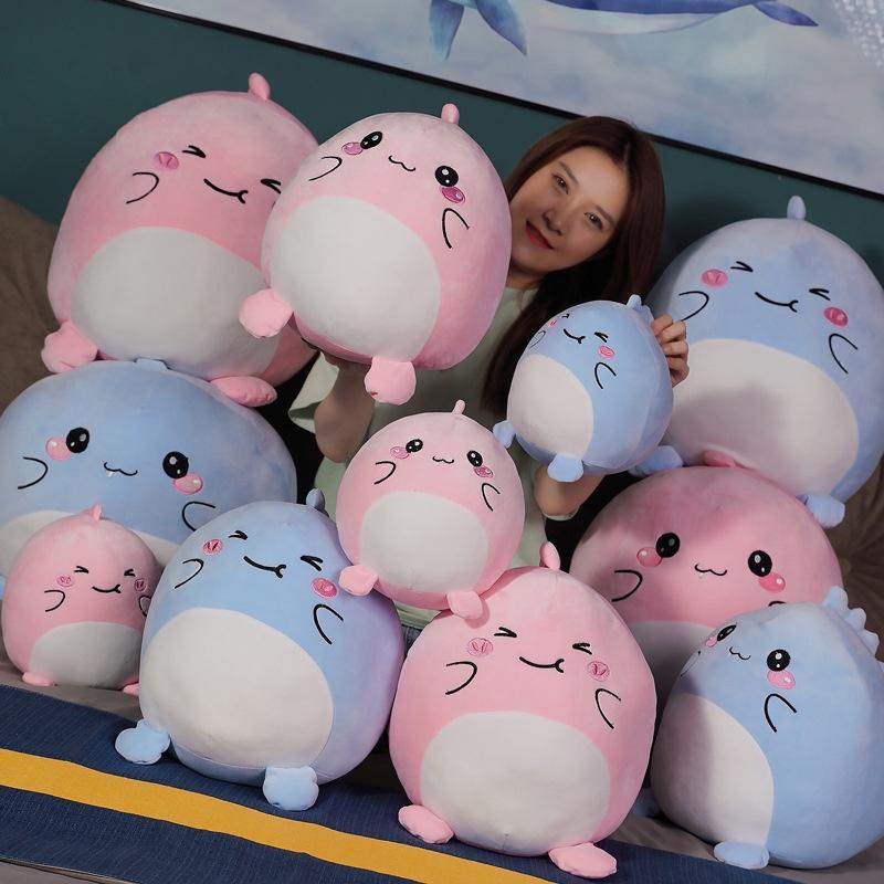 Плюшевая игрушка Squishmallow Динозавр Супермягкий короткий плюш Синий/розовый 20см/7.87дюймов