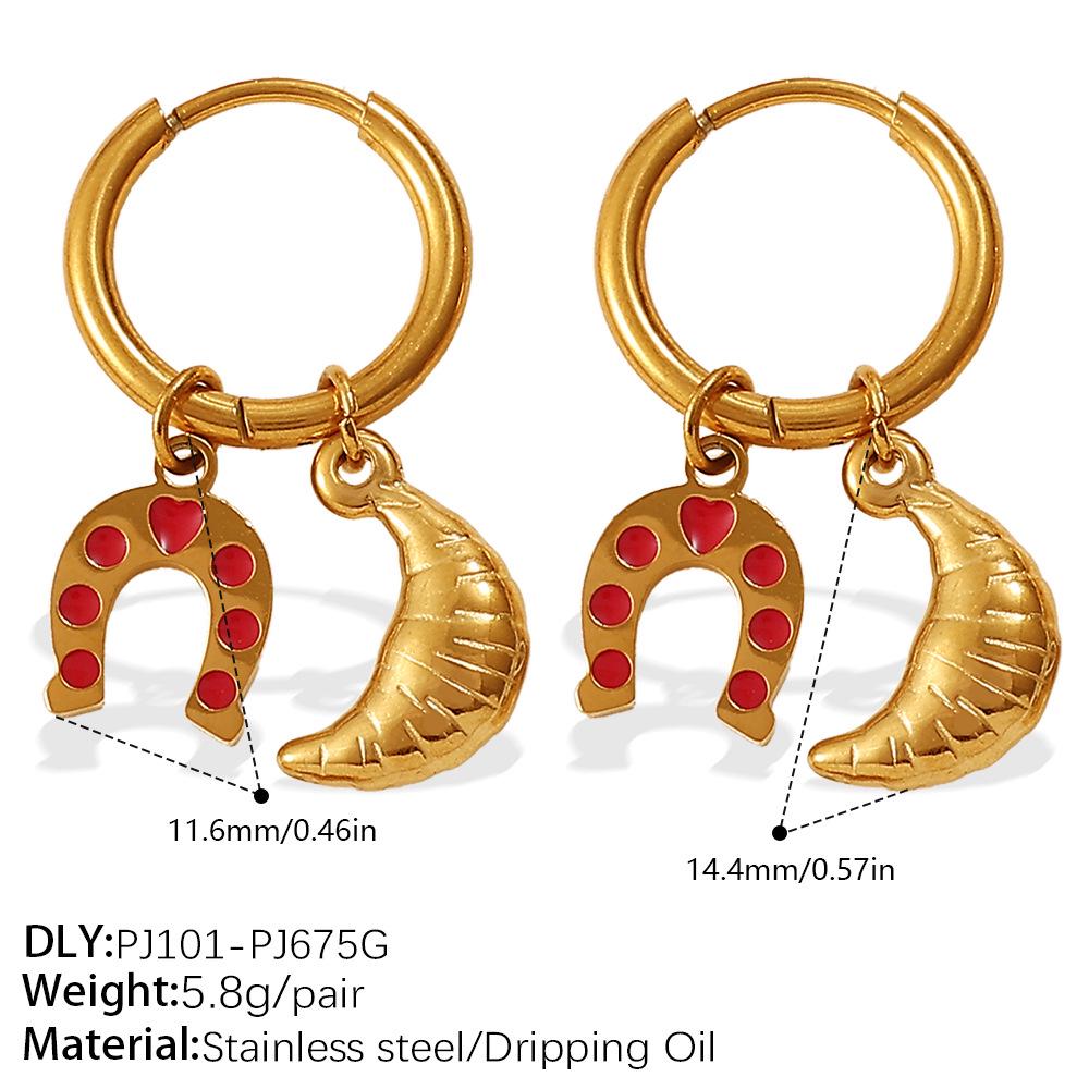 18K Gold Plated DIY Gingerbread Man Earrings - Festive Christmas Collection