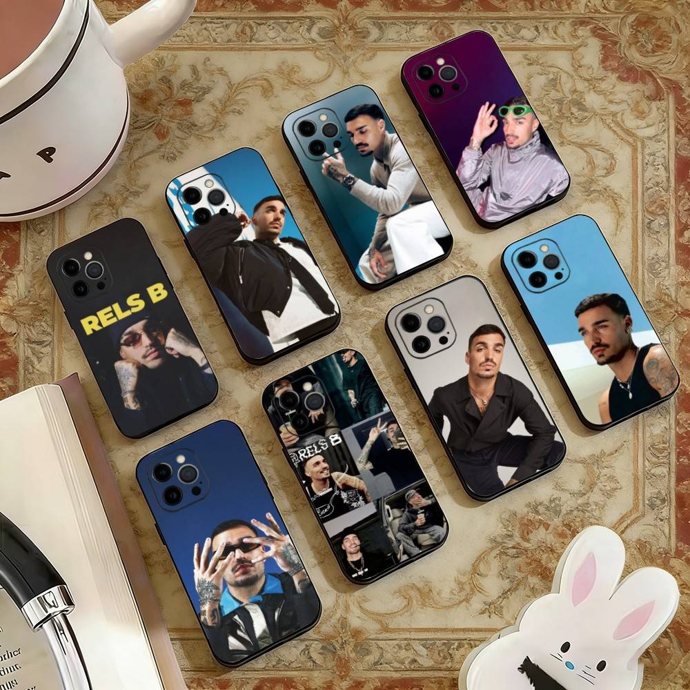 Singer R-Rels B Phone Case For iPhone 17,16,15,14,13,12,11 Plus,Pro Max,XS,Soft Silicone Black Cover