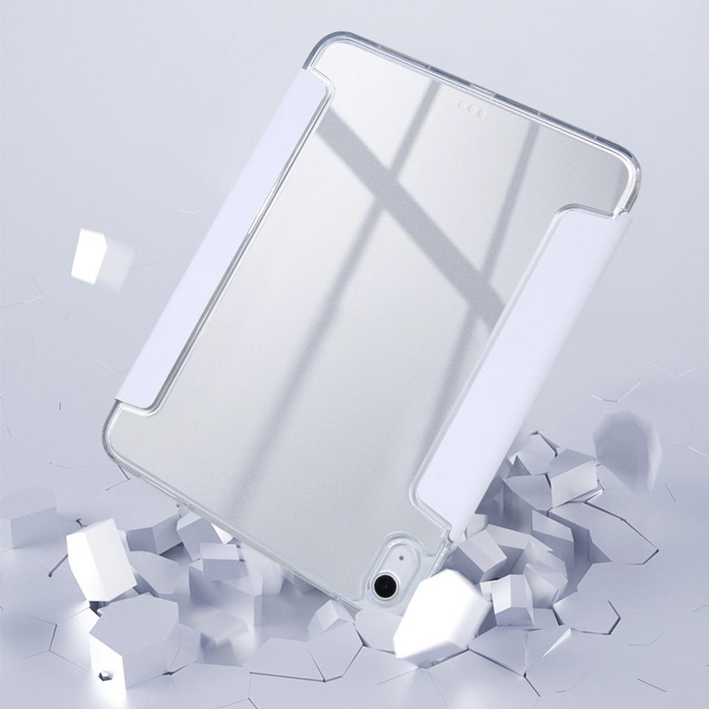 Для iPad Эйр 11 (2025)/(2024) Чехол-подставка Оригами из ПУ кожи с прозрачной задней крышкой для планшета с держателем для карандаша