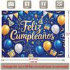 Фон для вечеринки Плоский Feliz Cumpleaos Мероприятия Свадьба Церемония вступления в брак Четыре сезона Фотобудка Фон Декор передней двери