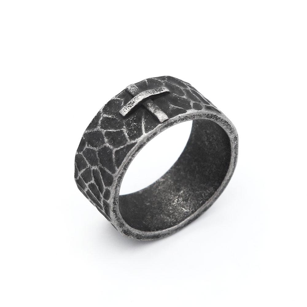Vintage Unique Stainless Steel Cross Rings For Man Women Punk Hip Hop Fashion Simple Biker Ring Amulet Jewelry Gift Dropshipping