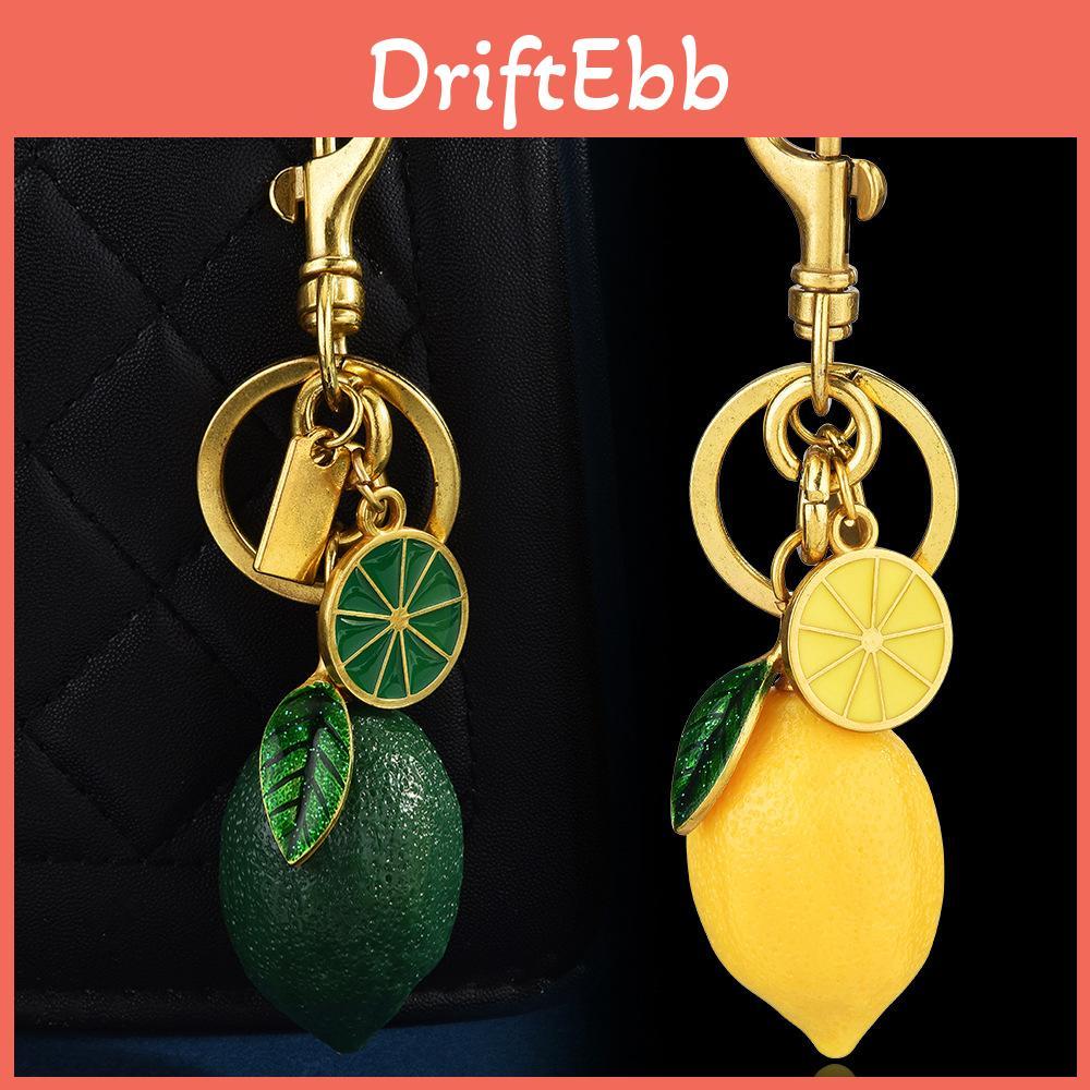 Стильный брелок-фрукт для сумок из гальванического сплава с дизайном лимона для лета