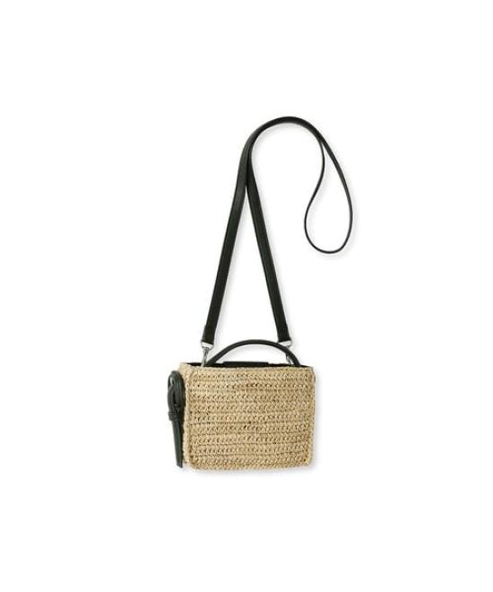 Мини-сумка через плечо из рафии