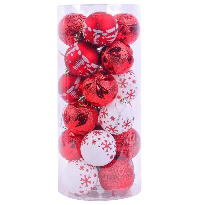 24 шт. элегантные рождественские декоративные сферы стильные расписанные вручную рождественские украшения для рождественской вечеринки