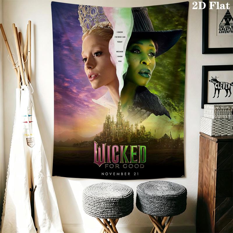 Wicked Part Magic Unleashed Tapestry Wallmounted Background Cloth Atmospheric Background Cloth Christmas Gift Wall Decoration
