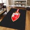 Crvena zvezda2 Flannel Pattern Square Carpet,Area Rug,Carpet Rug for Living Room Bedroom Sofa Playroom Decor,Non-slip Floor Mat