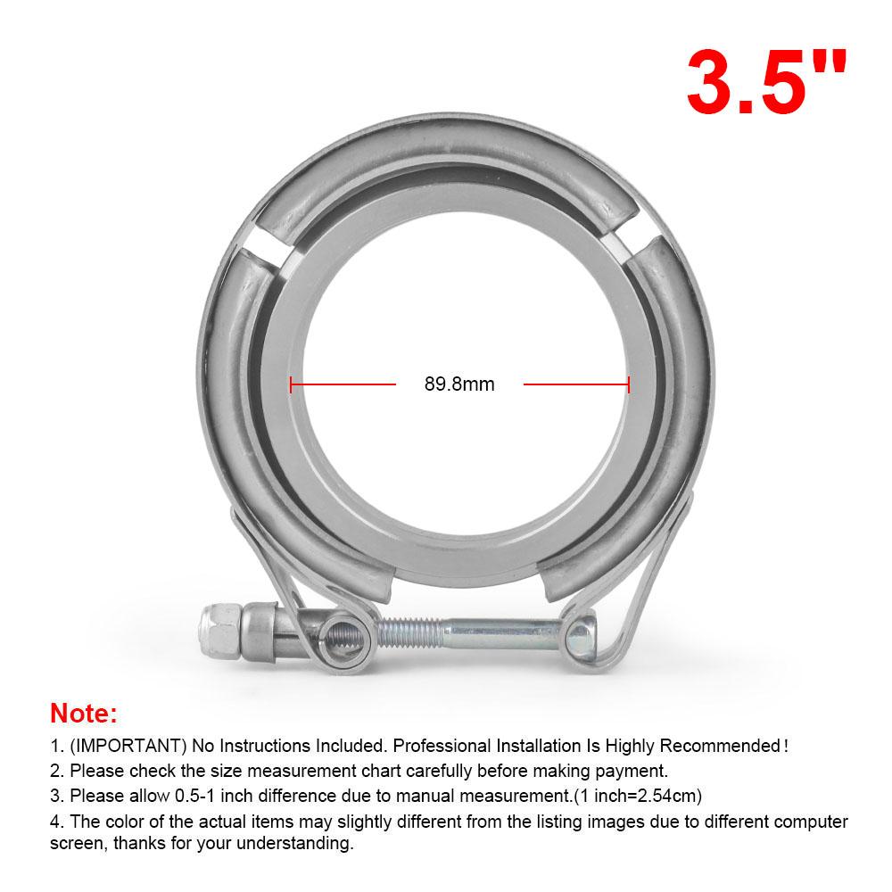 SUS 304 Upgraded Exhaust V Band Clamp Iron Flange Kit Male and Female Flange 2''/2.25''/2.5''/2.75''/3''/3.25''/3.5''/3.75''/4''