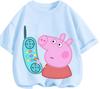 Summer Casual Youth Tee Cute Kawaii Cartoon Graphic Crew Neck Kids Tops Peppa Pig Boys Girls
