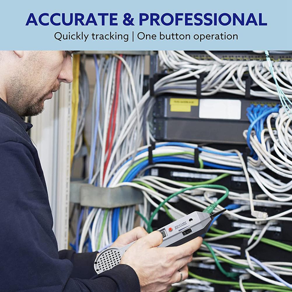 200EP Tone Generator Kit Wires Tone Tracer High Accuracy with Inductive Amplifier Insulation Probe Cable and Wire Repair Testing