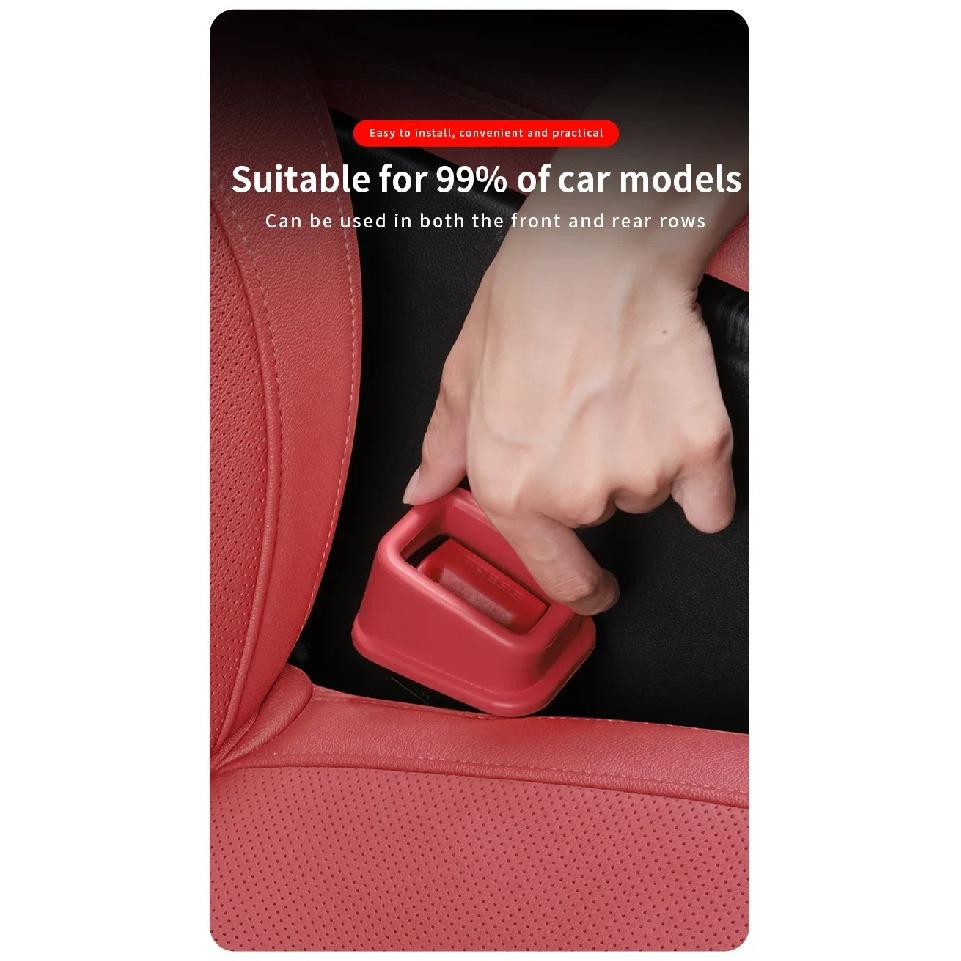 Car Seat Belt Buckle Cover Universal Car Safety Belt Anchor Socket EVA Anti-collision Protection Cover Car Interior Modification