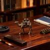 Винтажная Латунная Фигурка Верблюда Миниатюрная Настольное Ремесло Декор Дома Тяжелая Милая Статуэтка Животного Домашние Аксессуары