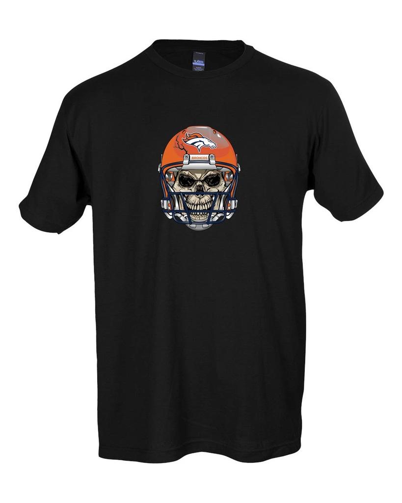 Denver Broncos Skull HelmeT-Shirt 6 Sizes!! S-5XL