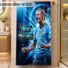 Beach TowelErling Haaland Custom Name Text Personalized Soft Towel for Beach Pool Indoor Home Decor Gift