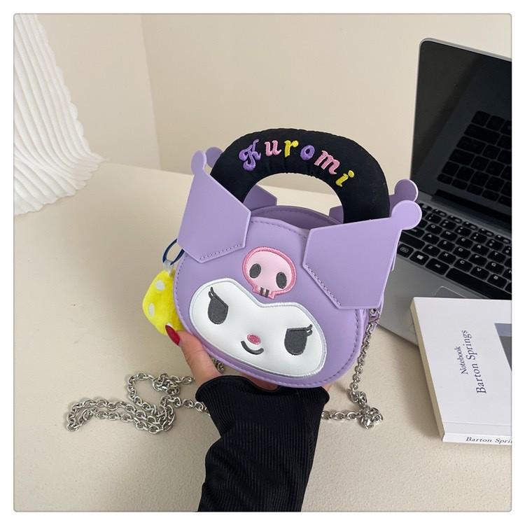Kuromi Cute Crossbody Bag With Pu Fabric For Women And Men For Casual Outings