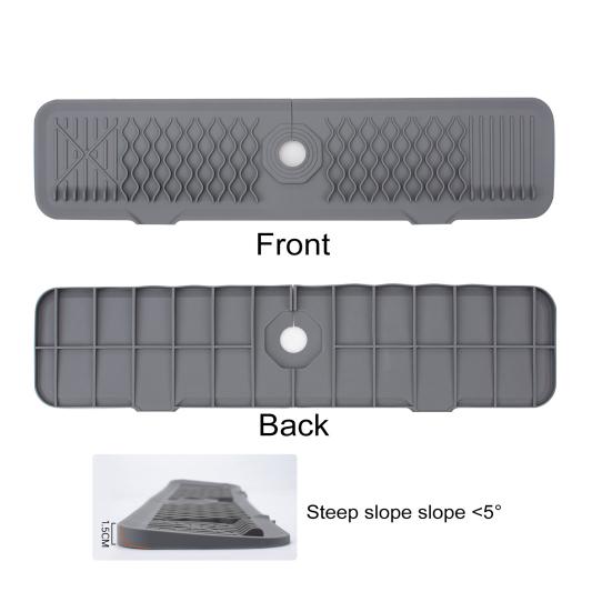 Silicone Faucet Mat Guard Draining Kitchen Sink Splash Guard Drying Mat for Kitchen