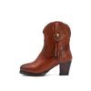 Retro Round Toe Chunky High Heels Brown Womens Boots With Tassel Extra Plus Size 46 47 47 Luxury Woman Shoes Ankle Boots