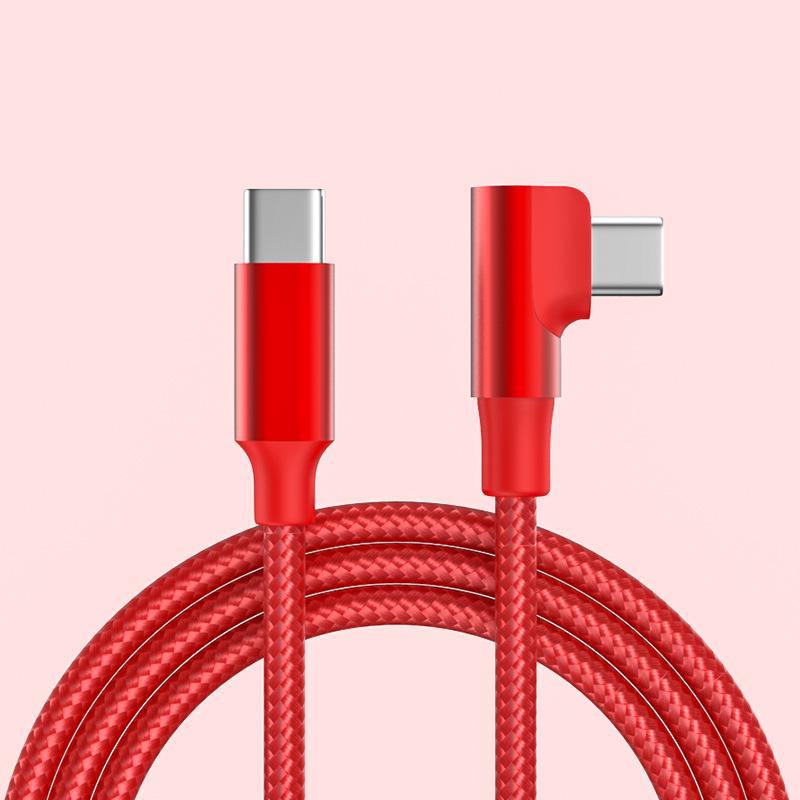Игровой кабель для быстрой зарядки 90° Type-C для Samsung и Huawei