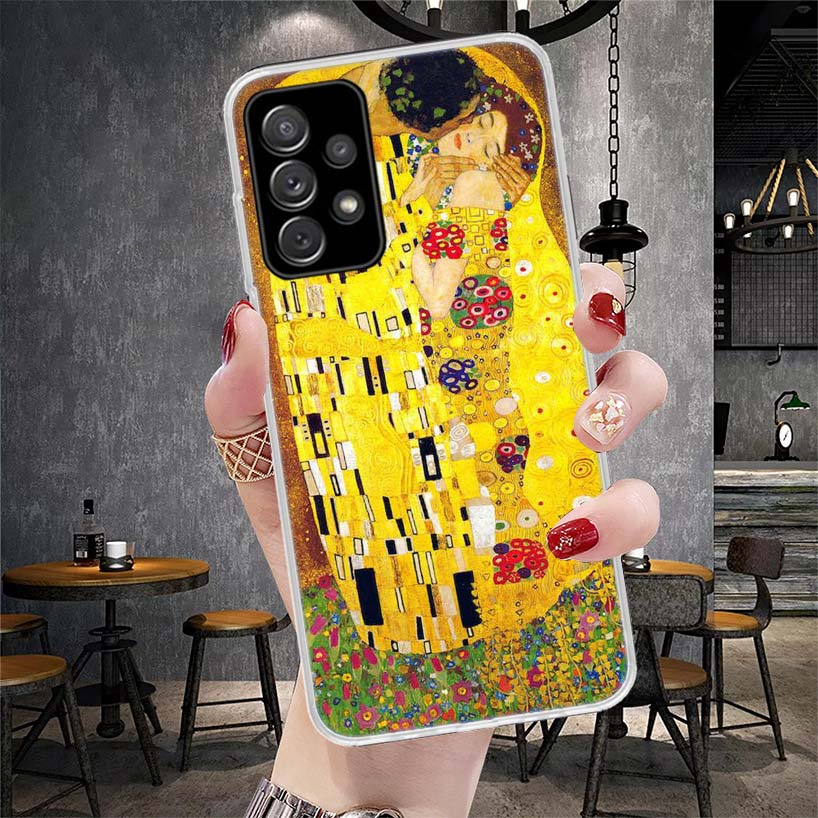 Поцелуй Густава Климта Дизайн Мягкий Чехол Для Телефона Для Samsung Galaxy S22 S23 S24 S25 Edge S26 Ultra S20 FE S21 Plus + Fundas Coque Gala