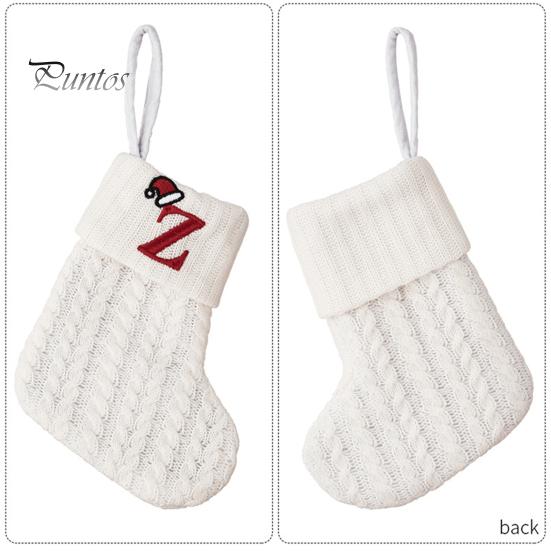 Рождественский чулок с буквами Легко повесить Привлекательный праздничный декор елки Подставка для подарков Рождественский чулок