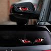 Car Sticker 2PCS Personality Red Blue Evil Eye Zombie Sunscreen Waterproof Decal for Rearview Mirror PVC,14cm*6cm