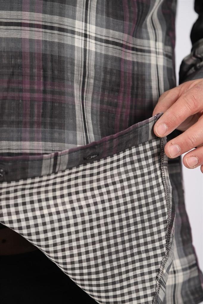 Men's Plus Size Plus Size Shirt Plus Size Men's Plaid Shirt Black