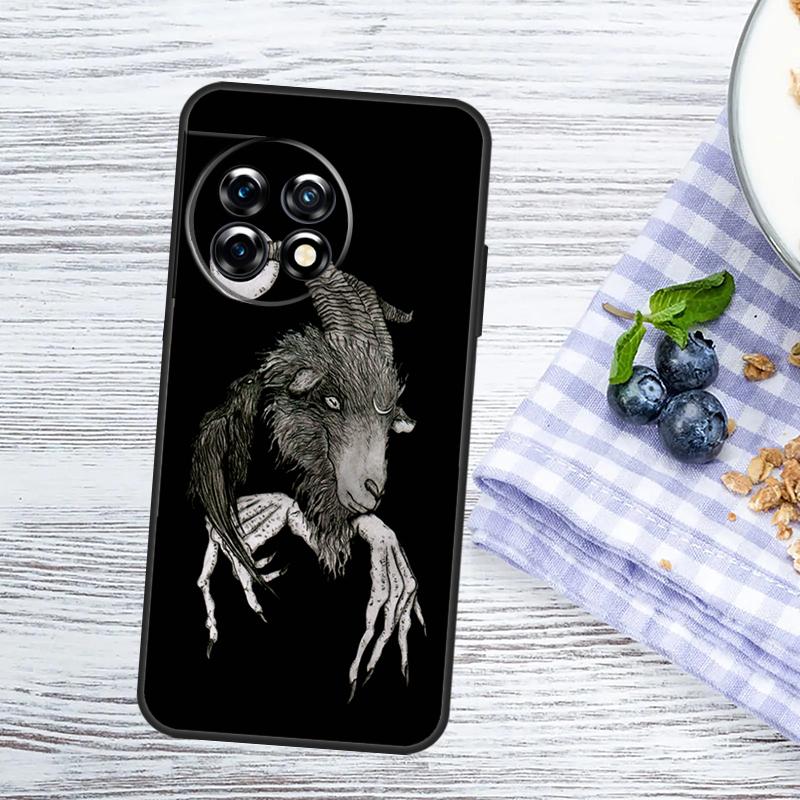 Satanic Scary Skull Case For OnePlus Nord CE 5 2 3 4 Lite N20 N30 OnePlus 10T 13T 13R 12R 15R 10 11 12 13 15 Cover