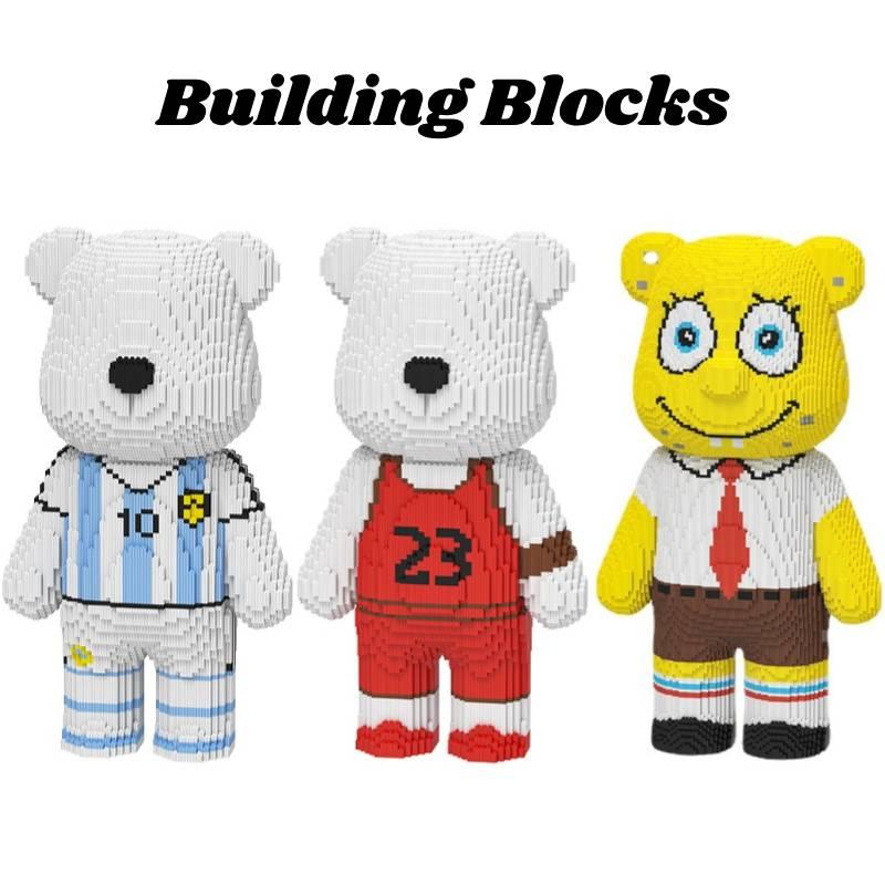 Маленькие мультяшные строительные блоки для детей Bearbrick