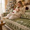 Non-Slip Chenille Sofa Cover Soft Sofa Cushion Christmas Tree Universal Sofa Cover  Home Decor