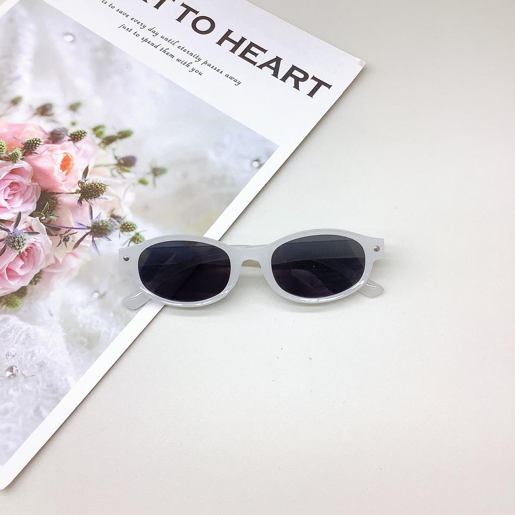 Модные детские солнцезащитные очки в овальной оправе с защитой от солнца и ультрафиолета Uv400, детские солнцезащитные очки для мальчиков и девочек