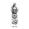 Long Flower Full Arm Waterproof Temporary Tattoo Stickers