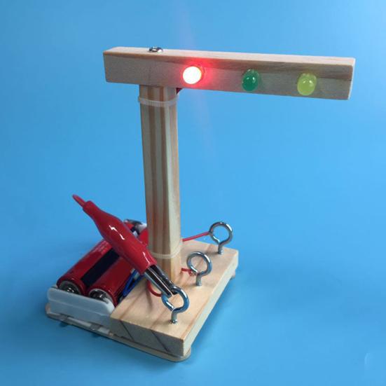 1 набор новых научных и образовательных познавательных обучающих деревянных светофоров DIY модель для дома, маленькая