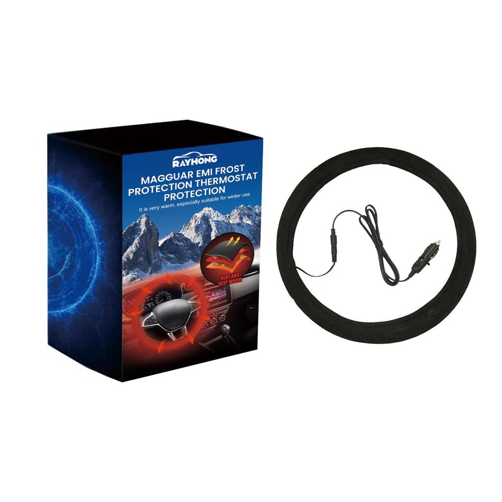Rayhong Heated Non-Slip Universal Steering Wheel Cover - Quick Hand Warmer & Protector