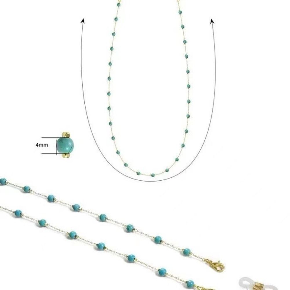 Turquoise Beads Glasses Chain Beaded Sunglasses Chains Eyeglass Chain Holder Sunglasses Use
