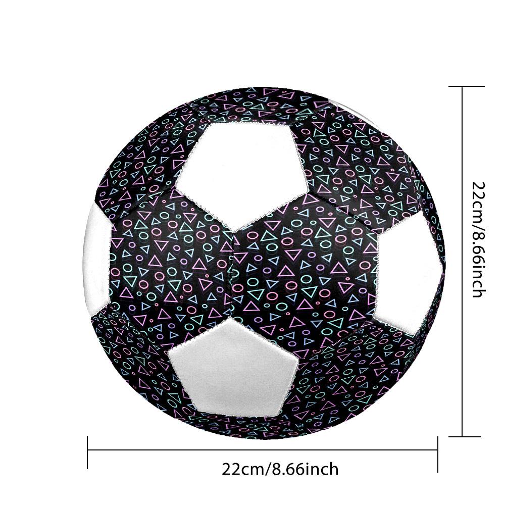 1pc Neon Shapes Lightweight PVC Training Soccer Ball, Size 5, Suitable for Indoor and Outdoor TrainingGift y60363