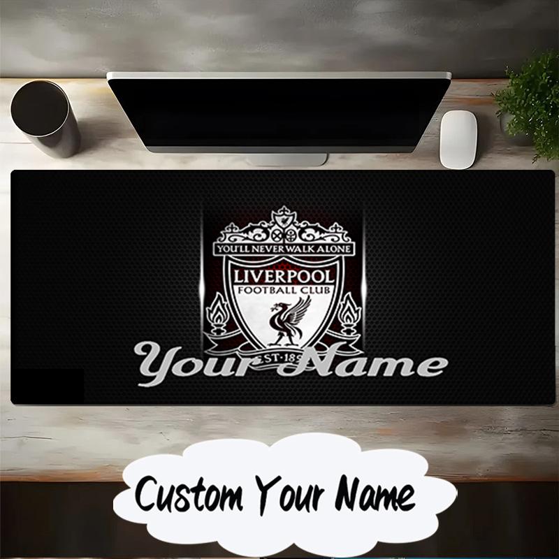 Custom Name Mouse pad Liver-pool Crest Mouse pad, Gaming Mouse Pad, keyboard pad, Desk Decor for computer notebook Fan Birthday Gift