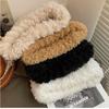 2024 Новая женская осенне-зимняя толстая теплая вязаная шапка с искусственным мехом для защиты ушей из пряжи