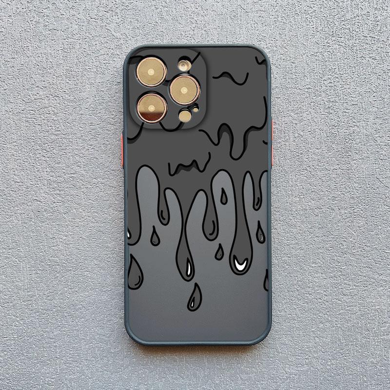 Забавный чехол для телефона с рисунком тающего мороженого для IPhone 16 15 Plus Pro Max 11 12 14 13 Pro Max Mini XR XS X SE2 Милые мультяшные чехлы