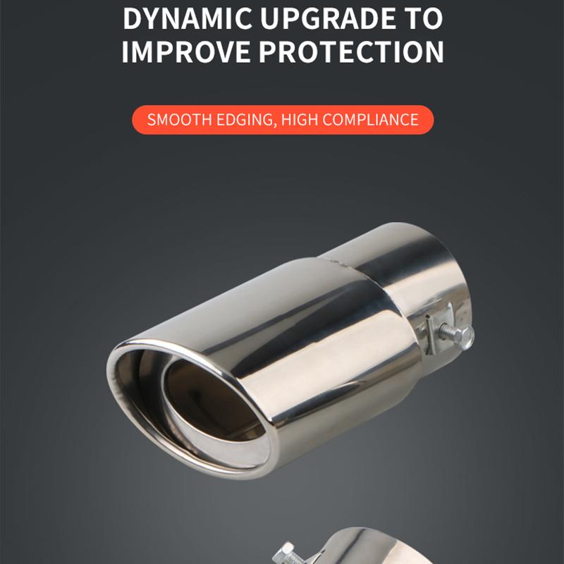 Глушитель выхлопной системы автомобиля, серебристый, черный, жженый, синий, красочный наконечник глушителя, труба из нержавеющей стали, серебристый задний хвост