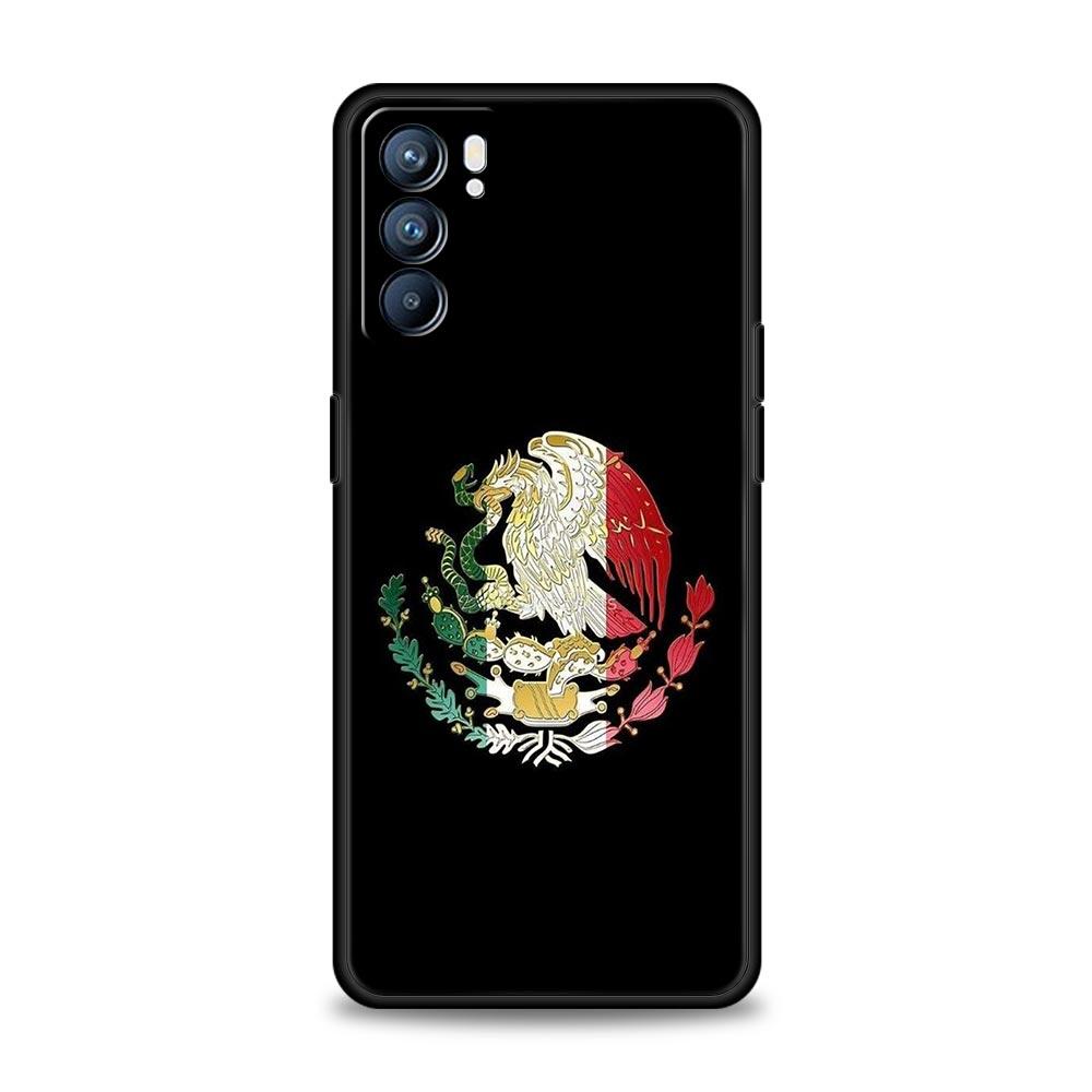 Чехол для телефона с флагом Мексики Для Oppo Reno13 Reno12 Reno11 F Reno10 Pro A54 5G Find X5 A53 A52 A9 A17 4G A79 A80 A98