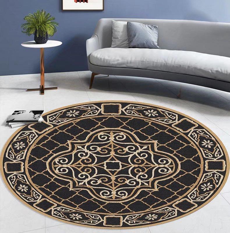 Круглый ковер BOHO для гостиной, ковры для декора спальни, моющиеся мягкие ковры, нескользящие, для декора кабинета, для стула, коврик