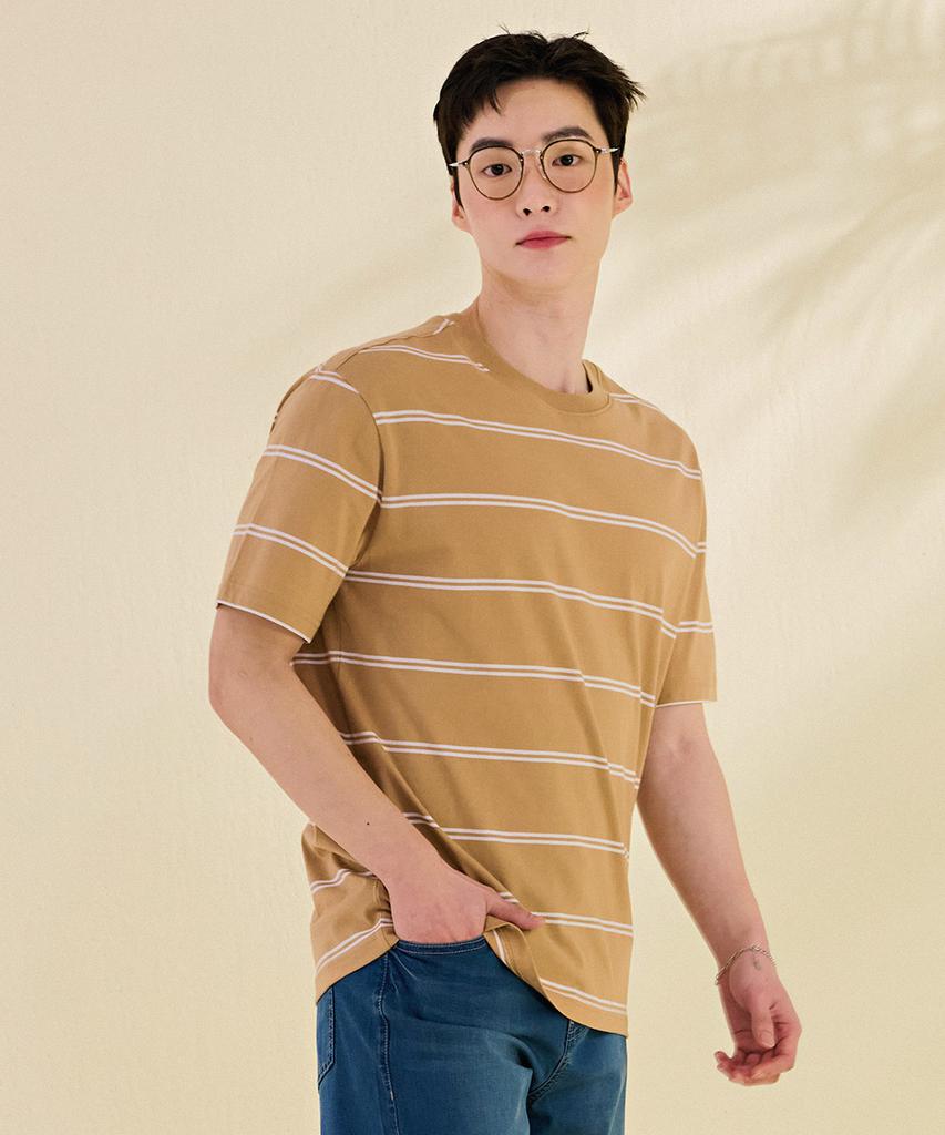 CHASECULT Unisex Striped Short Sleeve T-Shirt-Dbzu5805C0X