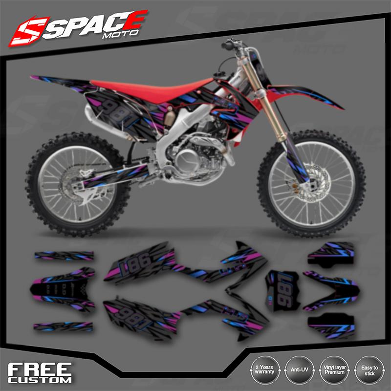 SPACE Custom Motorcycle Graphics Background Decal Decals Stickers Kits for HONDA CRF250 2010 2011 2012 2013 CRF450 2009-2012 05