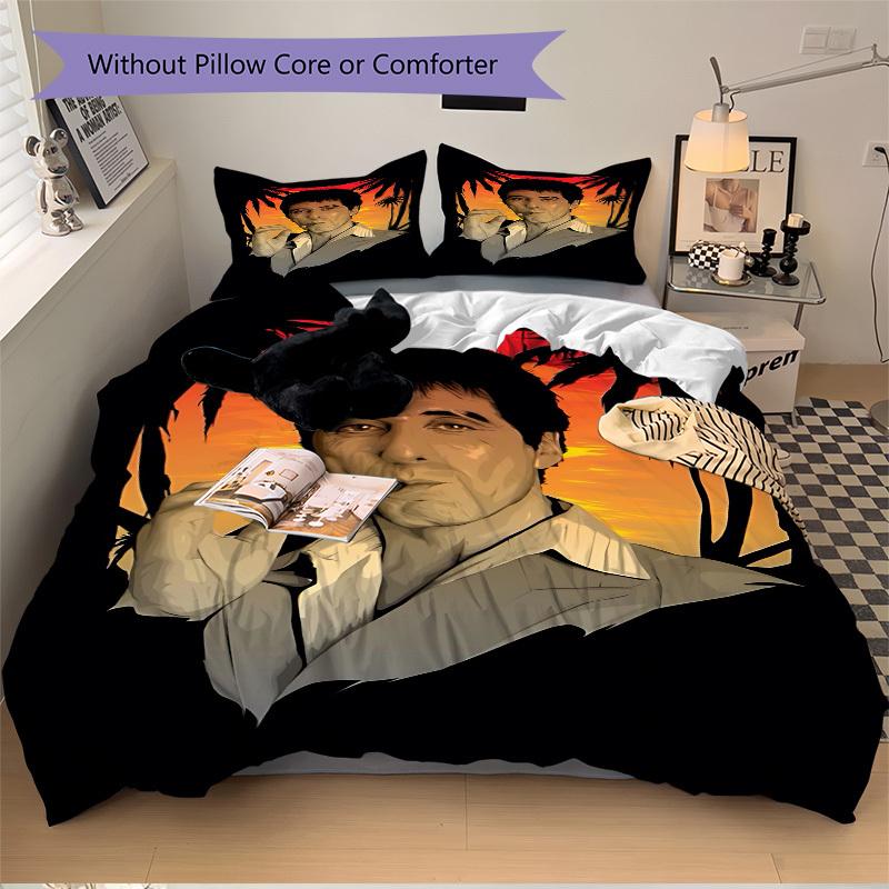 3pcs Scarface Comforter Set - Four Seasons Home High,Machine Washable Bedspread with Pillowcases (No Filling) yy250909075