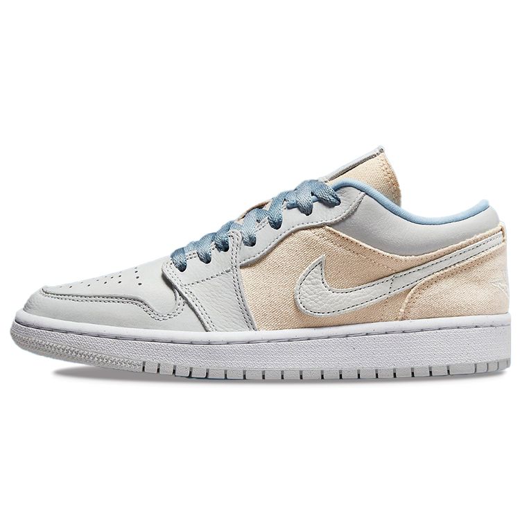 Air Jordan 1 Low Sail Canvas Women Sneakers White Iris-Whisper Worn-Blue DQ4151-500