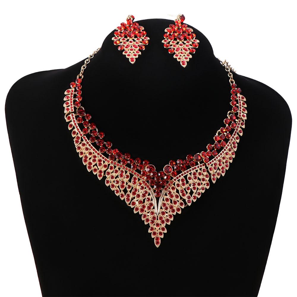 Fashion Necklace Earring Set Exquisite Clavicle Chain Europe America Style Jewelry Set Women