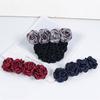 Gift For Mom Mesh Flower Women Hairpin Flower Bun Net Snood Rose Spring Clip Korean Style Headdress