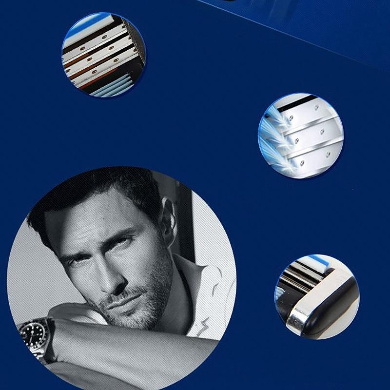 Men's Shaving Blades 3-Layer Razor Blade Manual Razor Compatible With Razor Machine Mache 3