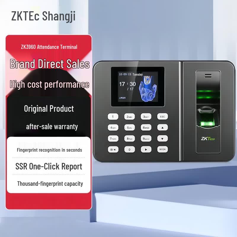 ZKTECO ZK3960 Облачный терминал учета рабочего времени по отпечаткам пальцев, штекер CN (адаптер в комплекте)
