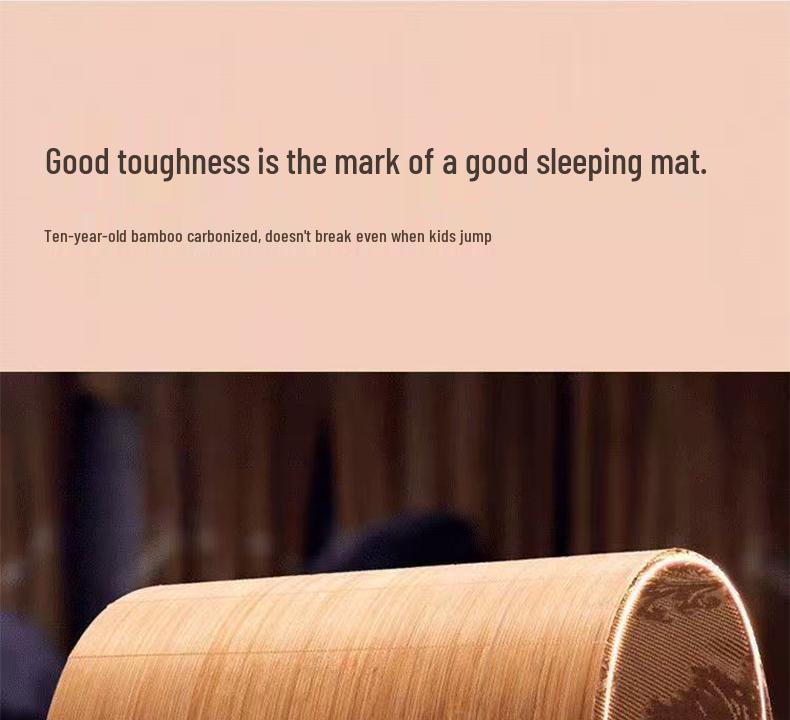 Free Shipping: New Double-Sided Bamboo Summer Mat - Foldable Single Mattress for Dorms